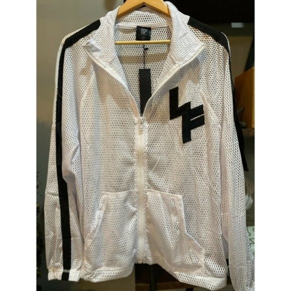 NEW LF The Brand Sheer Mesh Zip Up Track Jacket - Picture 3 of 11